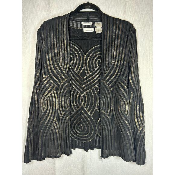 Alexandra Rosati Two-Piece Vintage Evening Beaded Blouse & Blazer Size XL - Picture 1 of 9